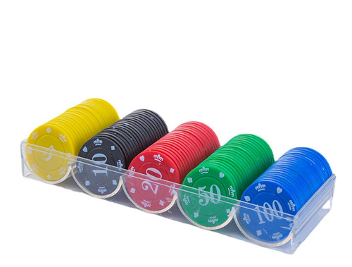 Fichas De 100 Fichas De Estilo Disco Texas Holdem Con 5 Colo