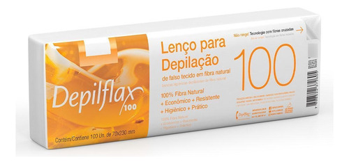 Lenço Depilatório C/100 Unidades Depilflax