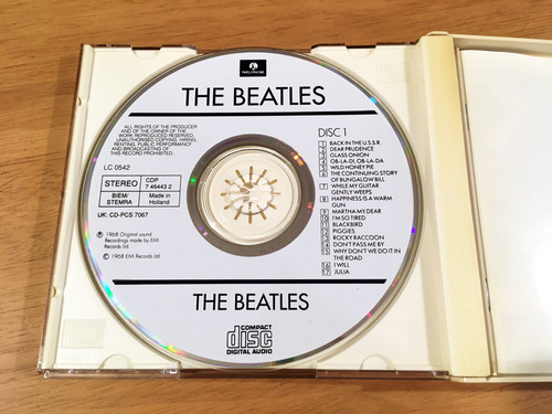 The Beatles White Album Blanco 2 Cd Europe 1987 Original (Usado)