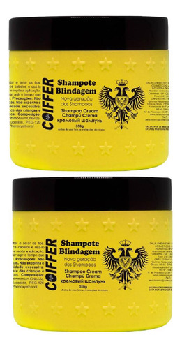 Kit 2 Shampotes Blindagem Coiffer 350g Limpa, Hidrata E Sela