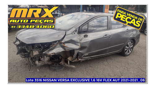 Sucata Nissan Versa Exclu 1.6 16v Flex Aut 2021 Pecas