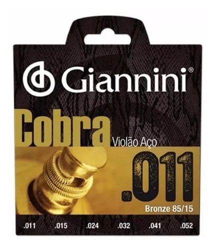 Cobra 011 Encordoamento Giannini Violao Geeflk Bronze