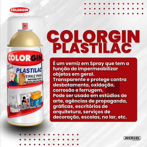 Spray Verniz Brilhante Para Acrílico/madeira - Colorgin