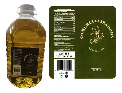 Aceite De Oliva Extra Virgen Garrafa 5 Lts