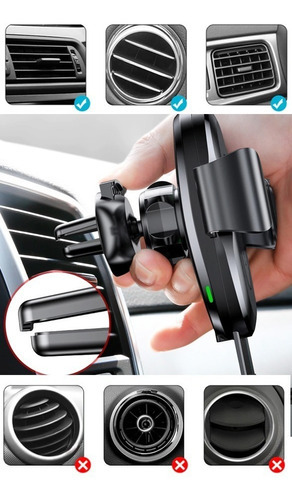 Suporte gravitacional do carregador de carro sem fio Baseus, cor preta