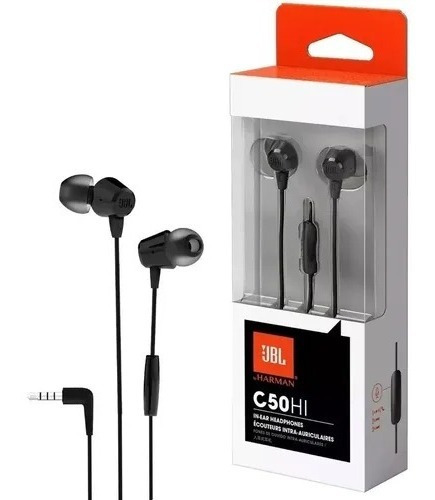 Fone De Ouvido Com Fio Jbl C50hi Preto