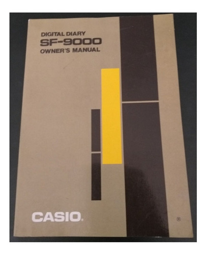 Manual Agenda Digital Casio - Digital Diary Sf-9000