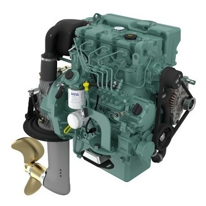 Motor Diesel Veleiro Volvo Penta D2 50hp Com Rabeta