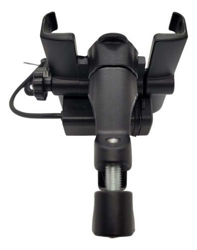 Soporte de aluminio para teléfono móvil para moto/bicicleta con cargador fijo. Guidão