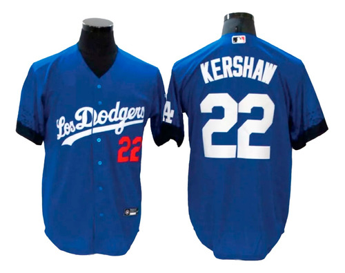 Camiseta Casaca Baseball Mlb Losdodgers Kershaw 22 - Xxl