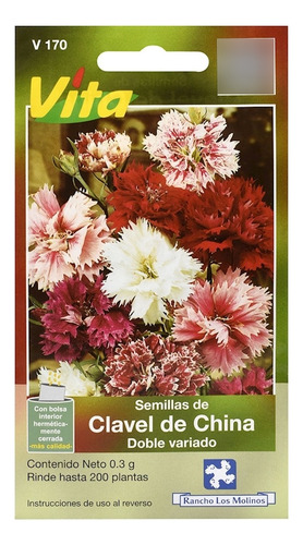 Semillas De Clavel Chino Multicolor 0.3 Gr