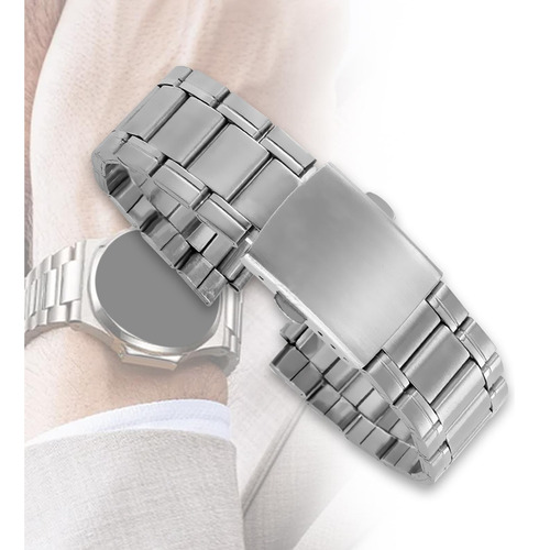 Correa De Reloj De Acero Inoxidable, Correa De Reloj 24mm