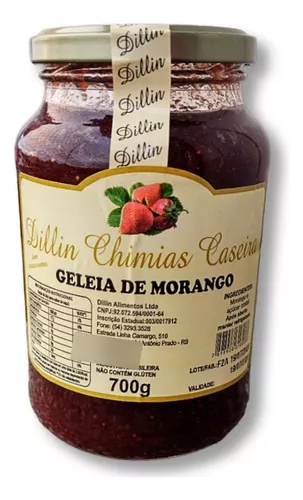Geleia Chimia De Frutas 03 Morangos Sem Conservantes