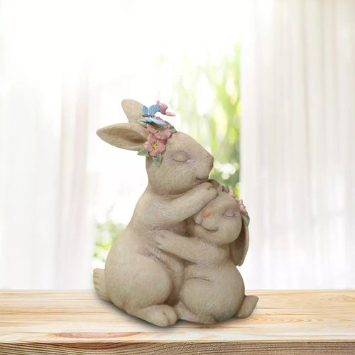 Cyz F Estatua De Conejo De Pascua Estilo Vintage, Madre E