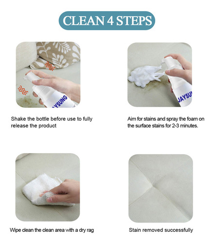 Spray De Limpeza E Enxágue Para Roupas Sem Água Multiuso Cl