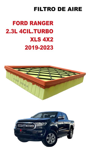 Filtro De Aire Ranger 2.3l 4cil. Turbo Xls 4x2 2019-----2023