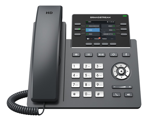 Teléfono Ip Grado Operador, 3 Líneas Sip Con 6 Cuentas, Puer