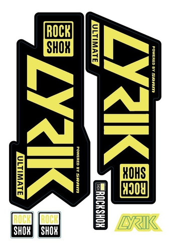 Stickers 2021 Rock Shox Lyrik - Calcomanías Decals