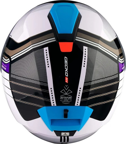 Imagen 5 de 7 de Casco Moto Rebatible Axxis Gecko Epic B7 Gris Blanco Brillo