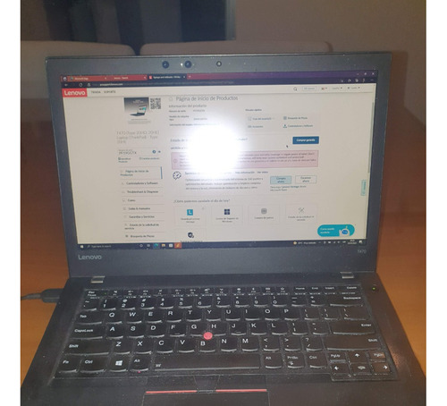 Lenovo Thinkpad T470 I5 8gb Ram 256gb Nvme (Usado)