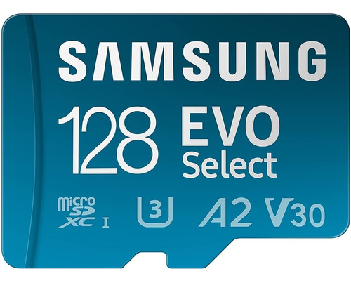 Imagen 1 de 1 de Samsung Micro Sd 128gb Evo Select Plus + 4k 130 Mb/s U3 A2 