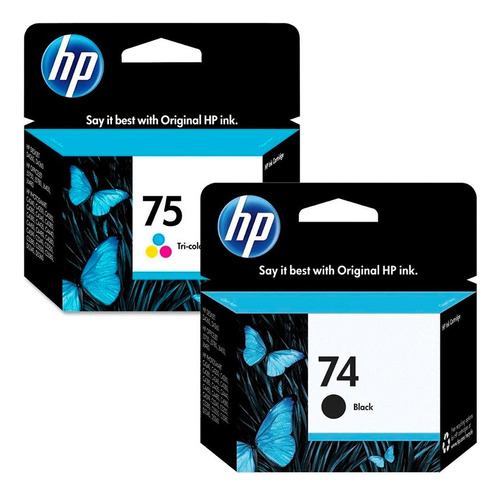 Cartucho Hp 74 Negro + Hp 75 Color Original Cb335wl Cb337wl