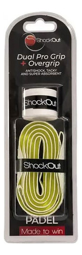 Dual Pro Grip + Overgrip - Shockout ( Opciones De Color ) Color Blanco-amarillo