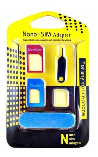 Adaptador 3x1 Nano Chip, Mini, Micro Sim Card Com Chave