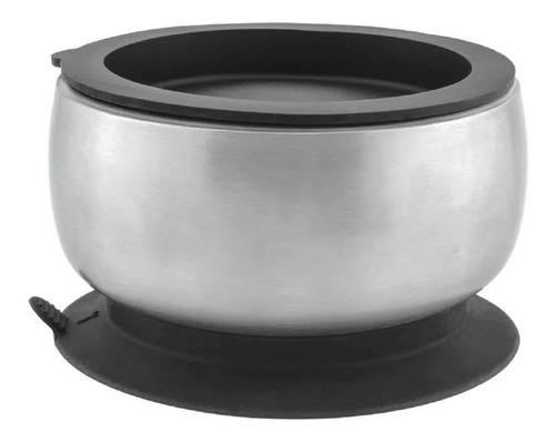 Tigela Inox Com Ventosa E Tampa Preto (+4m) - Avanchy