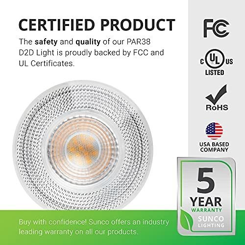 Foco Led Exterior Sunco, Resistente Agua, 15w, , Lm,
