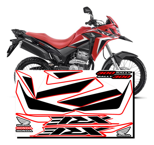 Kit Faixas Adesivos Xre 300 2019 A 2022 Rally Varias Cores