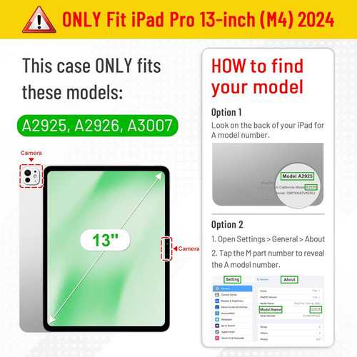 Funda Giratoria Fintie Para iPad Pro De 13 Pulgadas Marmol