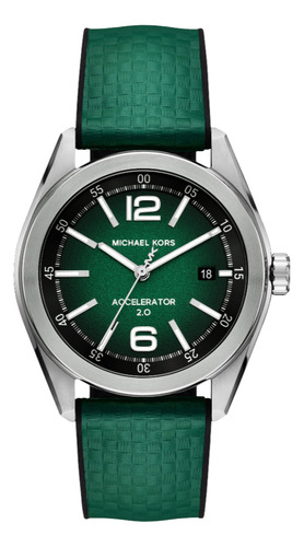 Reloj Michael Kors Accelerator 2.0 42mm Mk9173 Verde Plateado Verde