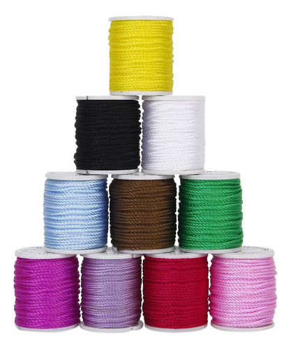 10 De Fio De Nylon De Cores Misturadas Cordão De Cordão De