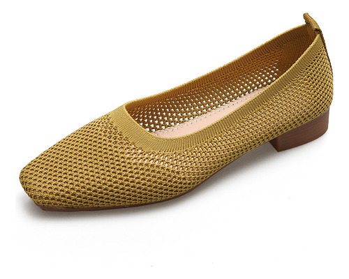 Zapatos De Punta Cuadrada Para Mujer, Primavera Y Verano, Nu