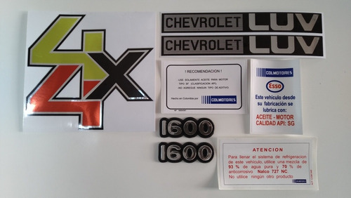 Chevrolet Luv 1600 4*4 Calcomanías Y Emblemas