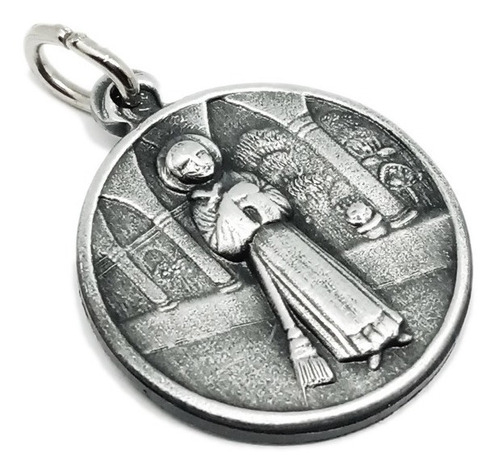 Medalla San Martín De Porres - Cadena - 22mm / Aluminio