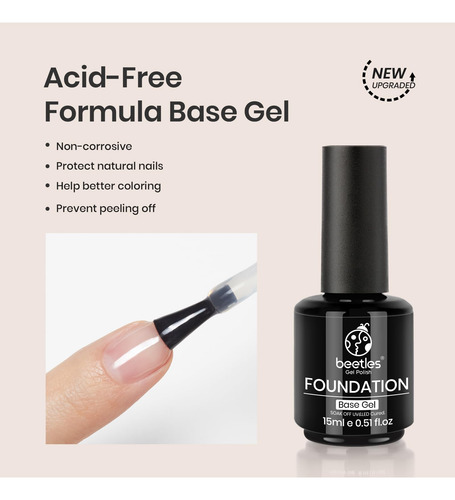 Kit Base Para Uñas Top Coat Y Esmalte Blanco 3 Pzs De 15 Ml Blanco
