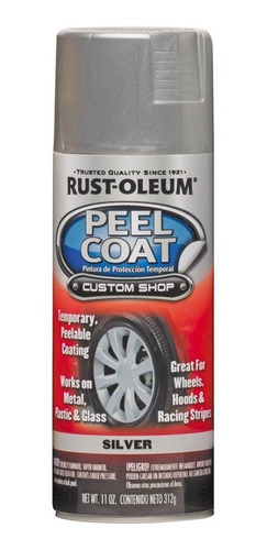 Pintura En Aerosol Rust Oleum Peel Coat Removible Plata Mate