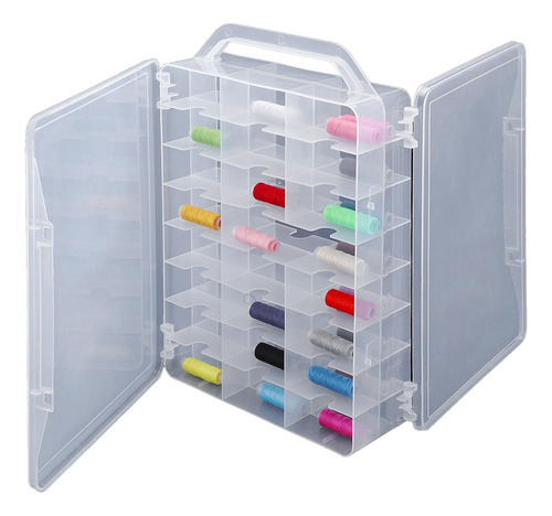Organizador De Costura Dupla Face Com 46 Grades, Bobina