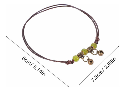Tobillera Hippie Trenzada Vintage Con Cordón Ajustable, 10 P
