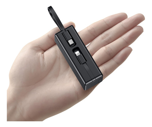 Mini Cargador Portatil Banco Energia 5000 Mah Cabl Usb C Lt