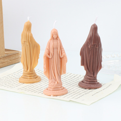 Molde De Silicona Para Velas De Pie Con Forma De Virgen Marí
