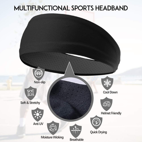 N Diadema Deportiva Antideslizante, Elástica Para El Pelo