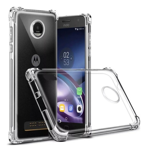 Capa Transparente Com Bordas Compatível Para Moto Z3 Play
