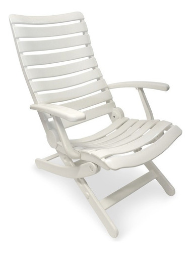 Sillon New York Reforzado Plegable 3 Posiciones Color Blanco