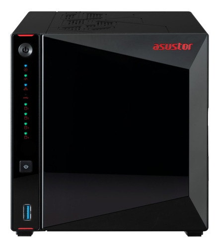 Case Asustor Hd 3,5 Sata E M.2 Rede Nas P/4 Hd P/4 M.2 Cor Preto