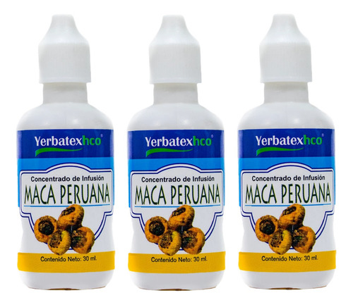 3 Té De Maca Peruana En Gotas 30ml