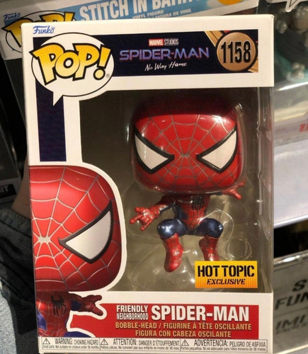 Imagen 2 de 3 de Spiderman Funko 1158 / Metallico Hot Topic Ex / No Way Home