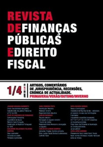 Revista De Finanças Públicas E Direito Fiscal Ano Xii Nº 1/4